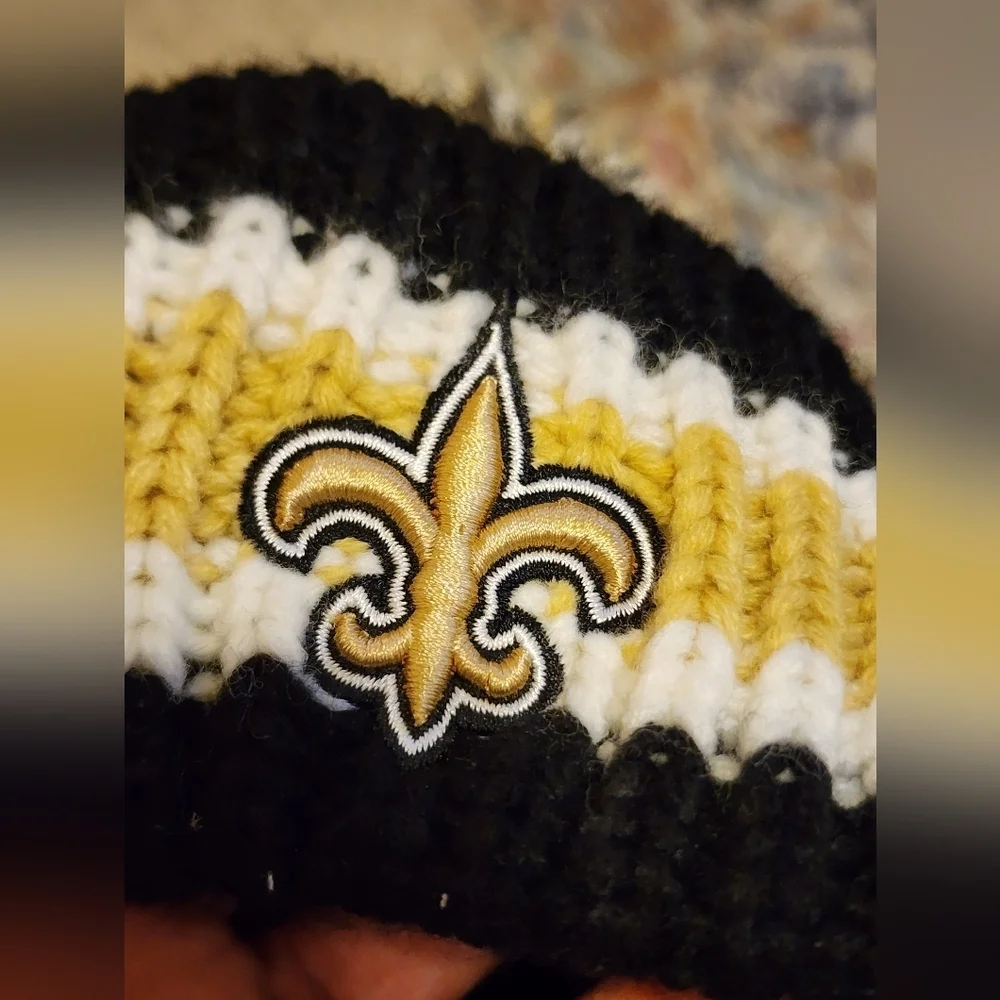47 New Orleans Saints Black Gold Pom Knit Beanie NFL Football Hat OS